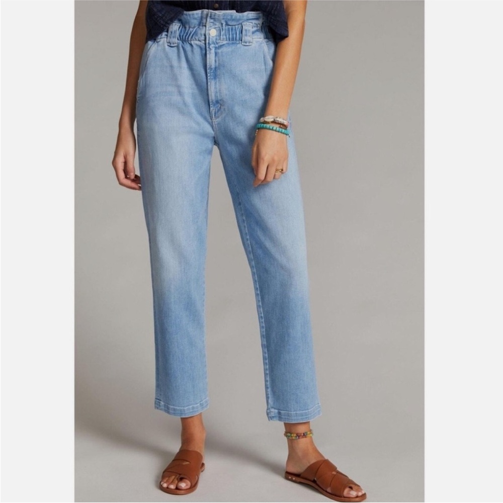 Mother Yoyo Ruffle Greaser Ankle Jeans in Crafty Side